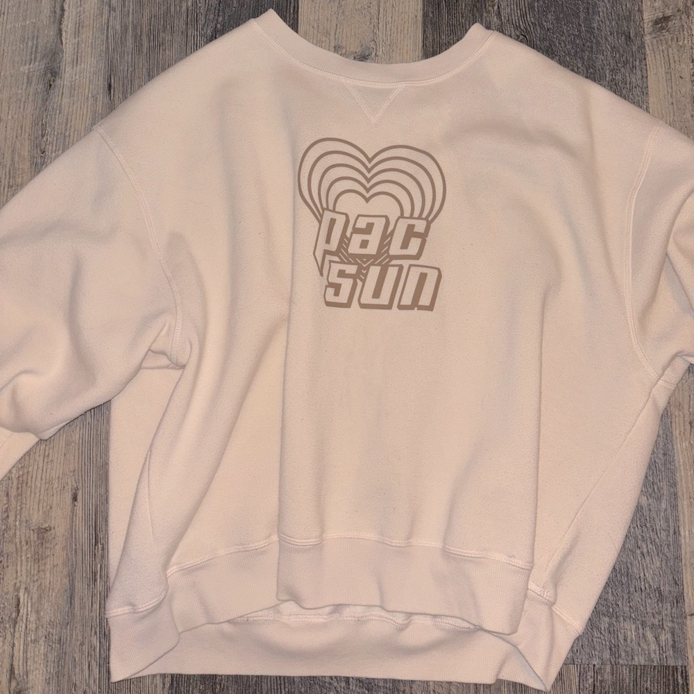 cream pacsun crewneck